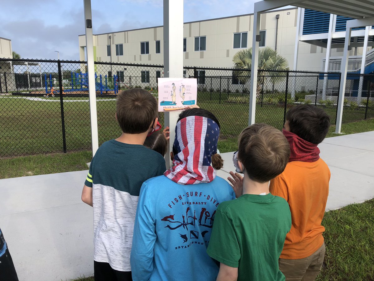 LibraryTera's tweet image. Read Across Belmont courtyard story walk fun! @BelmontElement2 @hubofschool