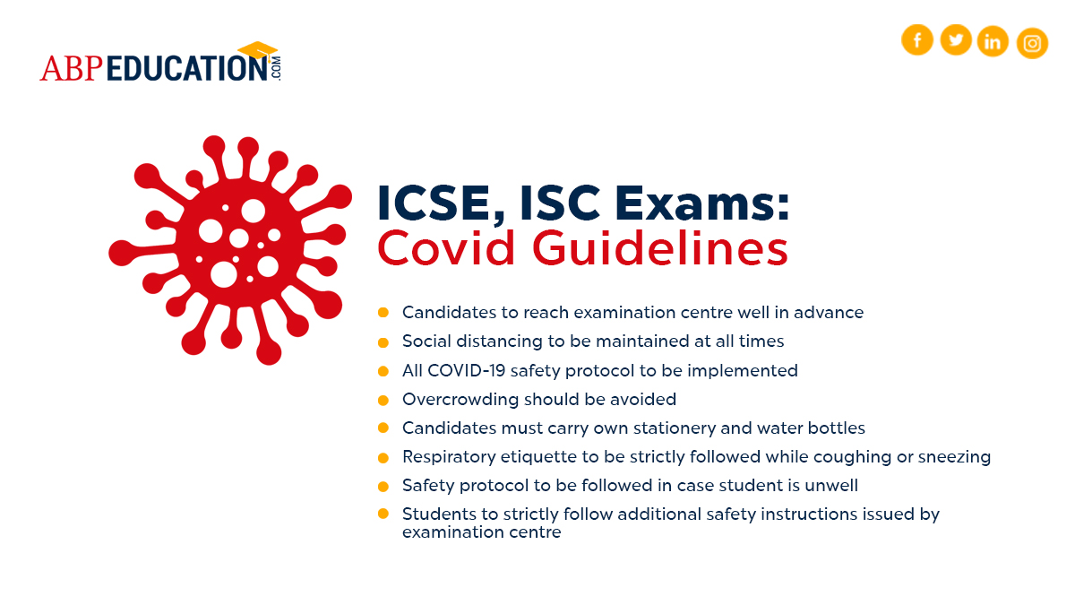 tt_edugraph's tweet image. #CISCE has issued COVID-19 safety Instructions to be strictly followed at all examination centres.

Read more: abpeducation.com/news/icse-from…

#examguidelines #safetyprotocols #examcenter #boardexam #council #class10 #class12 #covid_19