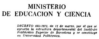 ArxiuUPC's tweet photo. #TalDiaComAvui de 1971 es firma el decret de creació de @la_UPC, aleshores Universidad Politécnica de Barcelona https://t.co/fce5ZFPjbR
#50anysUPC #documentdeldia https://t.co/hYrc3fRETo