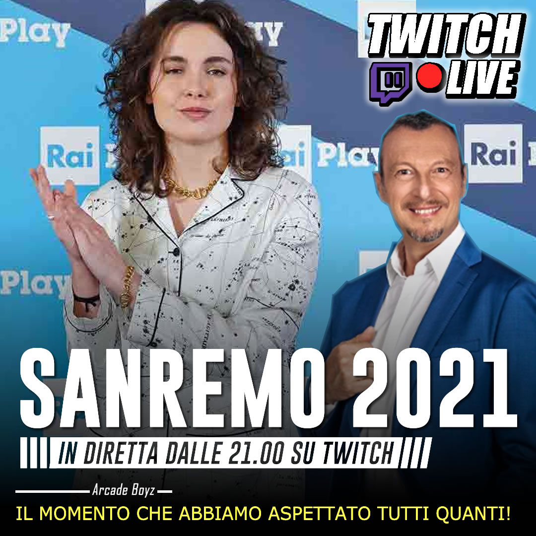 Si comincia! 
da questa sera per tutta la settimana dalle 21.00 in LIVE come TUTTI GLI ANNI a guardare SANREMO !quest anno con tante nostre conoscenze!
vi aspetto tutti su twitch.tv/arcadeboyz per commentare e votare le esibizioni tutti assieme!
#ArcadeBoyz #SanRemo #festival