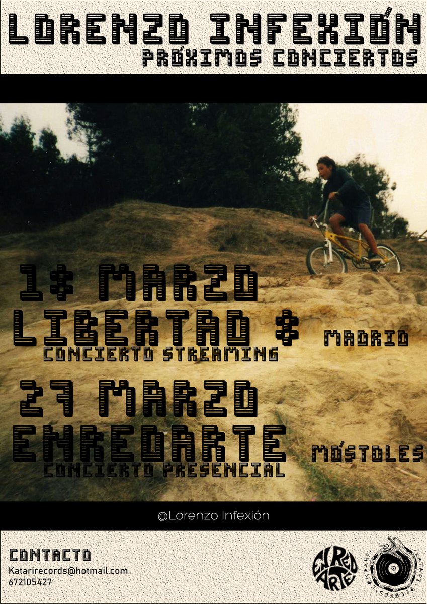 Próximas paradas! En breve todas las especificaciones de cada conci! Mil gracias a l@s involucrad@s!😉✊
.
.
.
.
#concierto #musica #music #concierto  #rock #livemusic #live #cantante #show #singer #musicaenvivo #madrid  #envivo #guitarra #folk #jazz #lorenzoinfexion #bmx #niñato