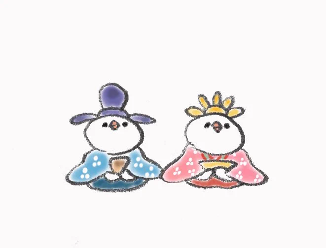 2人並んですまし顔 