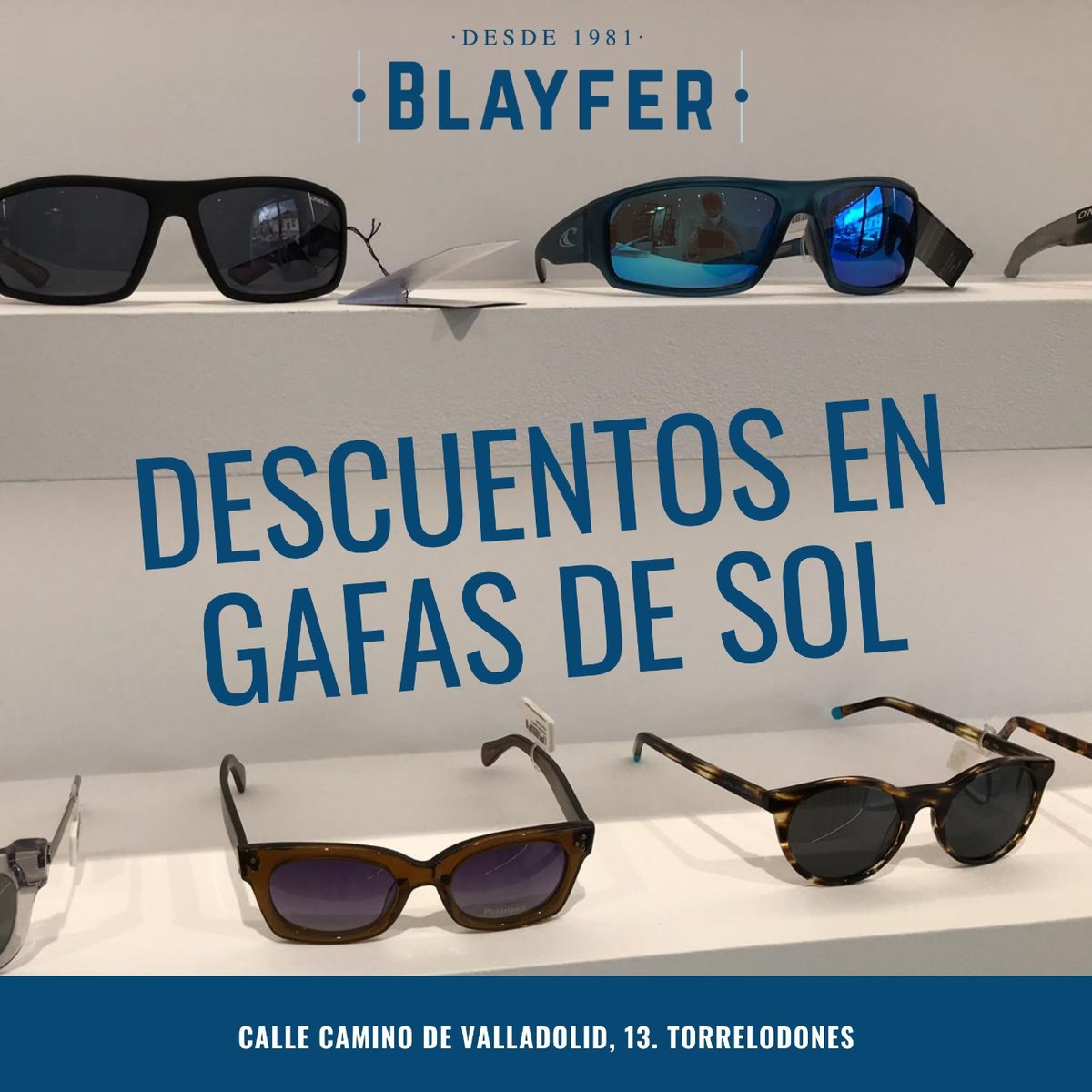 Torrelodones_CA's tweet photo. Continúan los descuentos en la Línea de Sol de Óptica Blayfer.
No dejes pasar la oportunidad y ponte a punto para el buen tiempo con los últimos modelos en gafas de sol que Óptica Blayfer tiene para ti.
#Torrelodones #NegociosTorrelodones #CompraenTorrelodones https://t.co/Gdjj6G7qN5