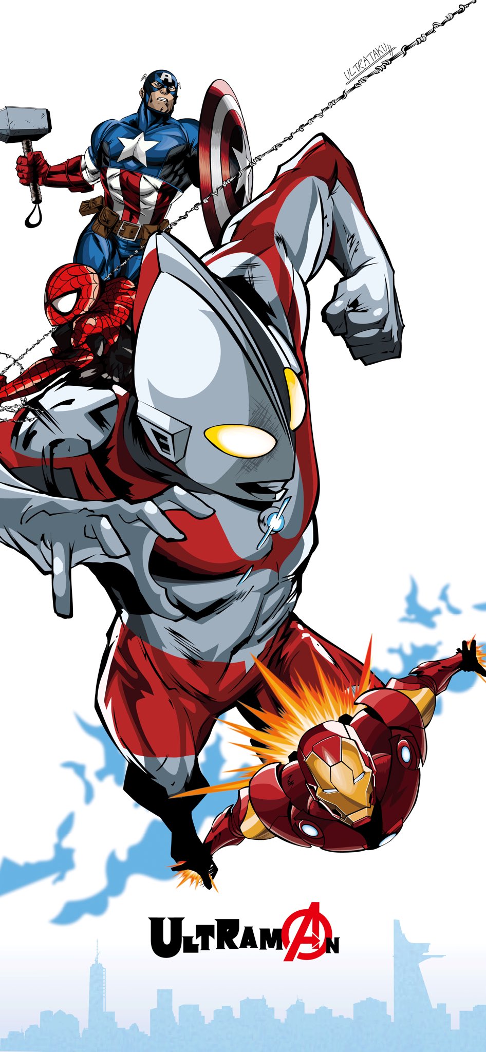 Ultrataku A Twitter Ultraman 待ち受けサイズにするのハマったから引き続き以前描いたultraman Avengers Ver も作ってしまった どちらを待ち受けにしようか Ultraman Avengers T Co Uxzqz3r0il T Co Kdy3q1aocd