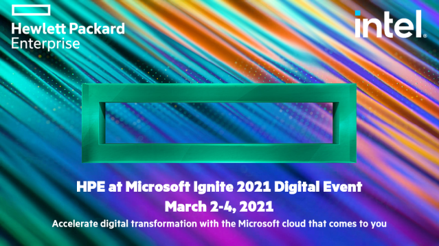 Die #MSIgnite 2021 Spring Edition steht vor der Tür, bei der man mehr über validierte <a href="/HPE/">HPE</a>-Lösungen für Microsoft #AzureStackHCI erfahren kann: #MSIgnite #HPE #WeAreHPE #digitaltransformation #partnershipfirst dy.si/FidNb