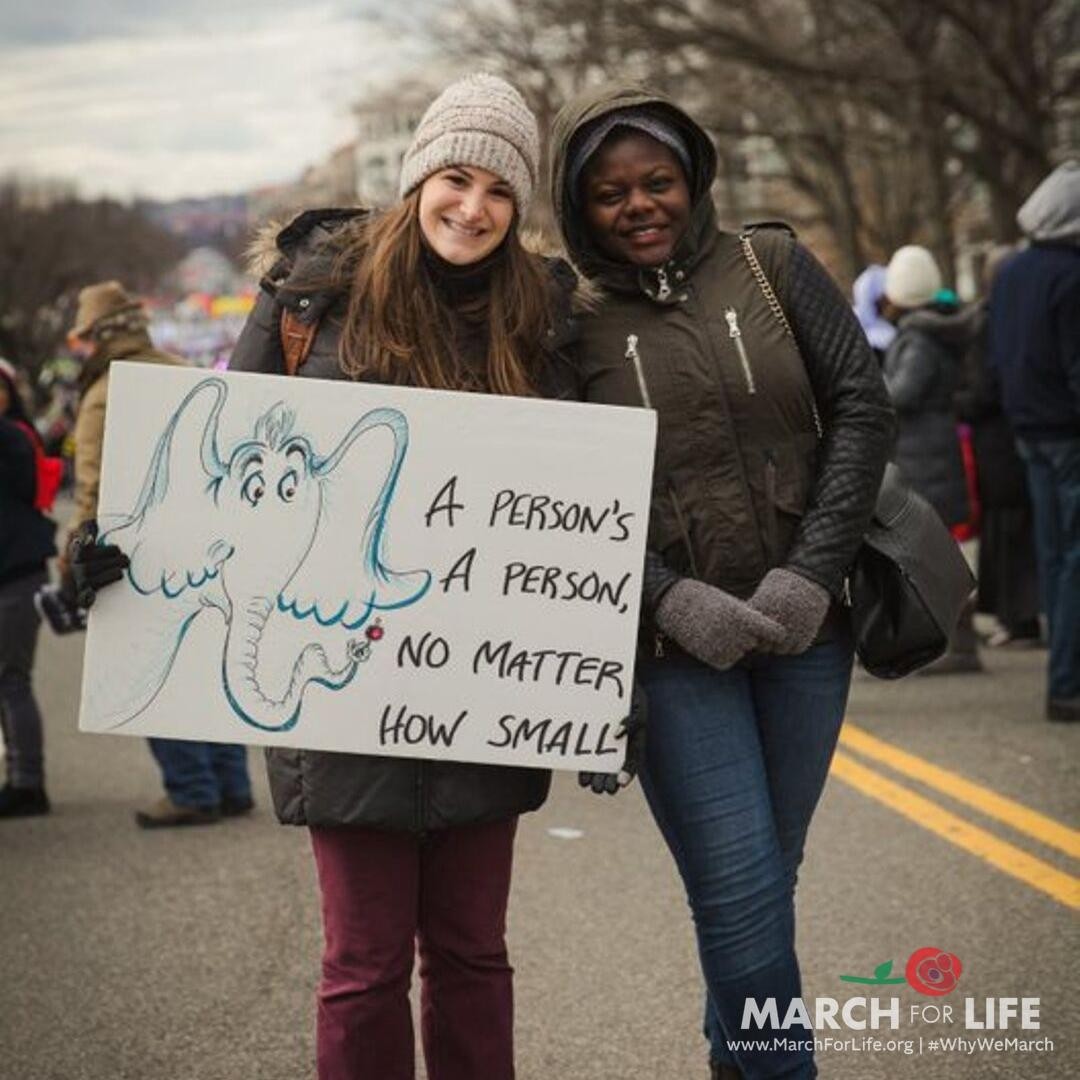 March_for_Life's tweet photo. "A person's a person no matter how small!"

Happy birthday Dr. Seuss! https://t.co/X0gvI14CP7