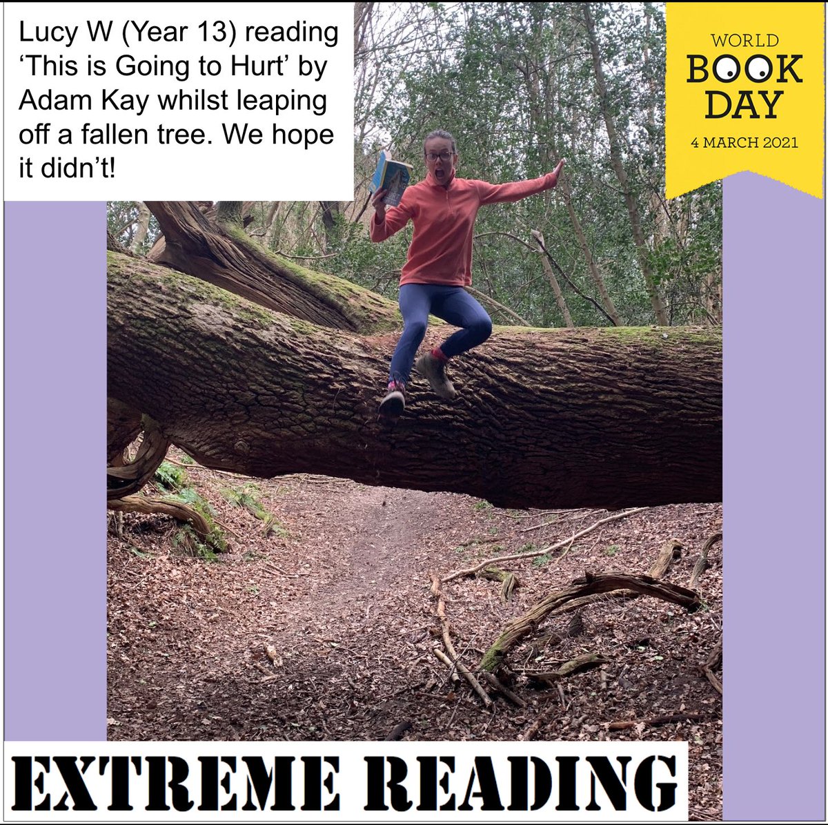 UckfieldCollege's tweet photo. Some more student entries to the Extreme Reading competition. We love how creative our competition entrants have been during lockdown!
Winners will be announced on Thursday (World Book Day).
#extremereading #studentsreading https://t.co/jLX9HnXPFx