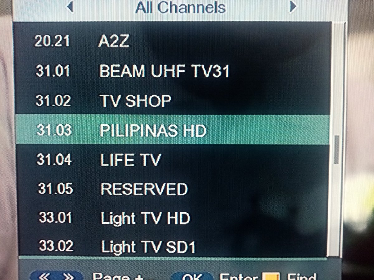dtvupdates_sns's tweet photo. BEAM TV made changes on their DTT channel (689.143 MHz) lineup.

31.01 BEAM UHF TV31
31.02 TV SHOP
31.03 PILIPINAS HD
31.04 LIFE TV
31.05 RESERVED
31.xx BEAM TV 1Seg

Please rescan your DTT devices. https://t.co/3gx7EkAzMC