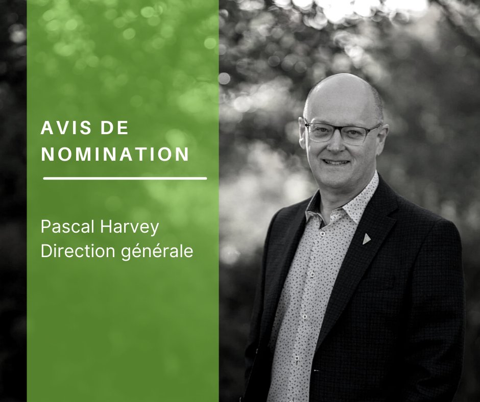 C'est avec grande fierté que nous annonçons la nomination de Pascal Harvey à titre de directeur général du Réseau des SADC et CAE. Félicitations et bienvenue à M Harvey au sein de notre équipe ! bit.ly/3rbMPO2