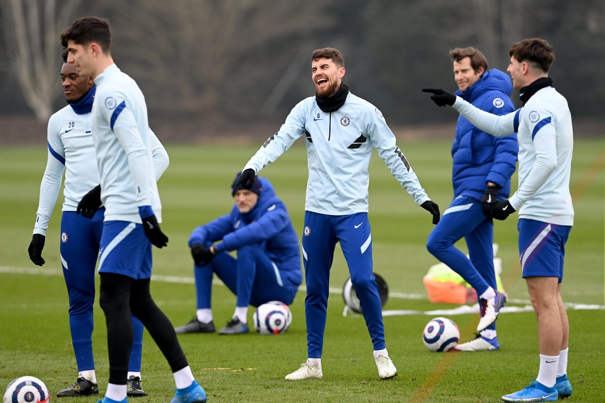 ChelseaFC's tweet image. Only smiles in training today! 😃