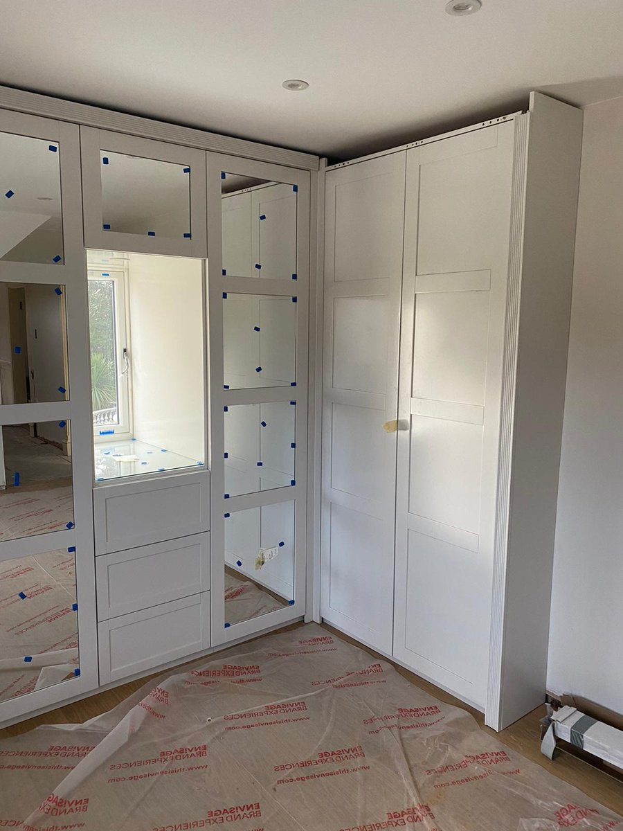 Just some handles to be added to these shaker style built in wardrobes. These were built around a window to allow extra light into the room and we think they look great.
.
.
.
.
.
.
.
#redfern #homeimprovements #builtinwardrobes #shakerwardrobes #interiors