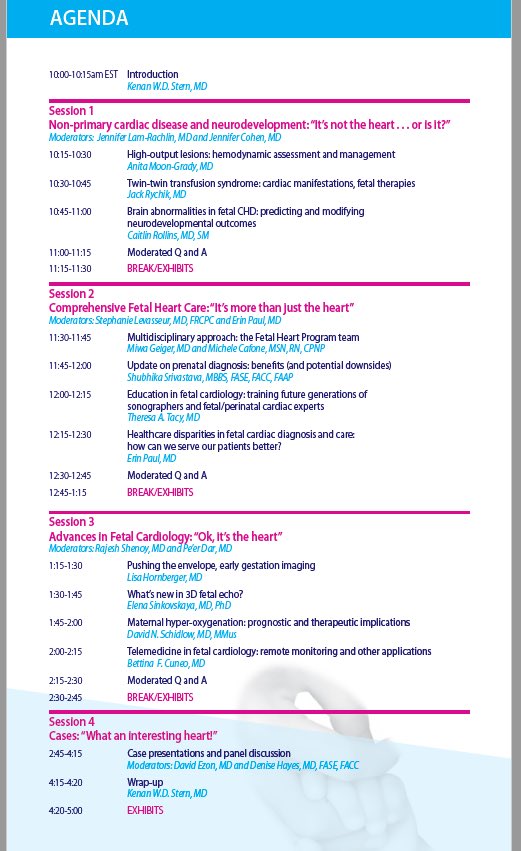 Please join us for our virtual Fetal Cardiology symposium on Saturday May 1! Leading experts in the field review “Hot Topics in Fetal Cardiology.” Register at mssm.cloud-cme.com/Fetal2021