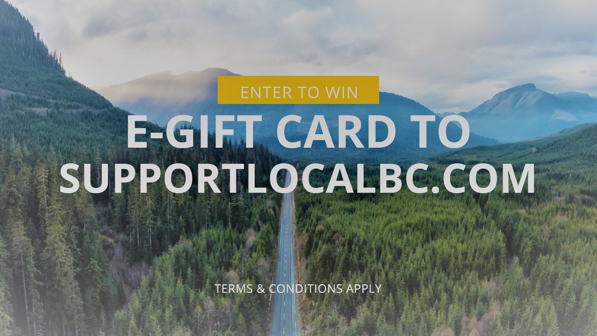 🚨GIVEAWAY!🚨Like, follow & retweet to win one of five $50 gift cards to @SupportLocalBC. Remember, even short glances👀away from the road🛣️increases your risk of crashing. #EyesFwdBC #LeaveYourPhoneAlone. Contest rules: ow.ly/SVWT50DHZmG 👍