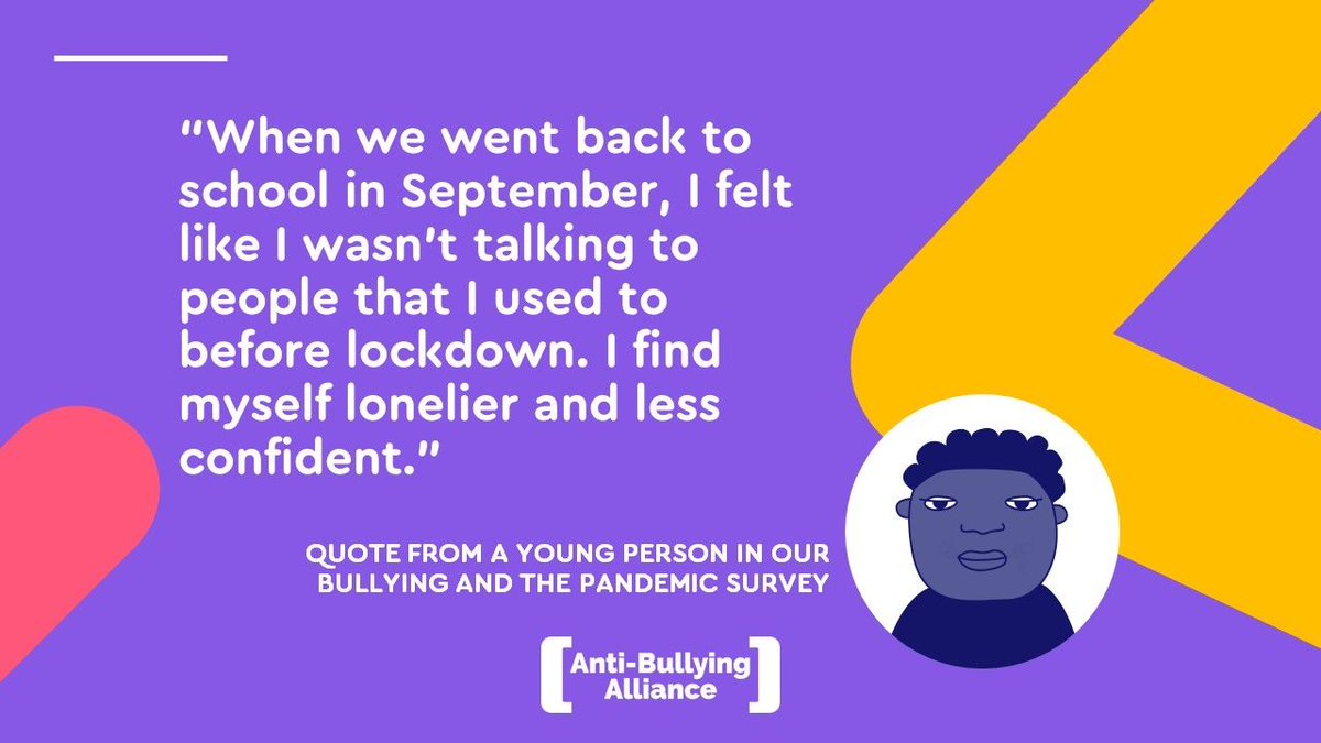 ABAonline's tweet photo. Our 'Bullying &amp; The Pandemic' survey had over 400 responses, giving us a picture of how bullying has changed during COVID-19.

Read the full analysis report here with input from Young People, Parents, Carers &amp; 
School Staff: https://t.co/GXP95FqtXk https://t.co/A9Uvw4v3MZ