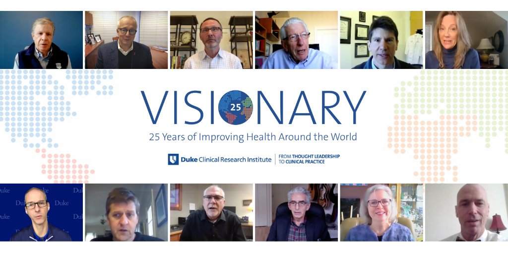 #25YearsOfVision | Hear from former DCRI director <a href="/HeartBobH/">Robert Harrington</a> &amp; other DCRI-ers past &amp; present about how DCRI generates evidence to improve health. WATCH: bit.ly/3kJJu6f <a href="/DanMarkMD/">Daniel Mark</a> <a href="/cbgranger/">Christopher Granger</a> <a href="/schuyler_jones/">Schuyler Jones</a> <a href="/jinxrumor/">Lisa G Berdan, PA, MHS</a> <a href="/Ty_Rorick/">Ty Rorick</a> <a href="/PedsDanny/">Daniel Benjamin, Jr.</a> @DeraadRoger @VanceFowler5