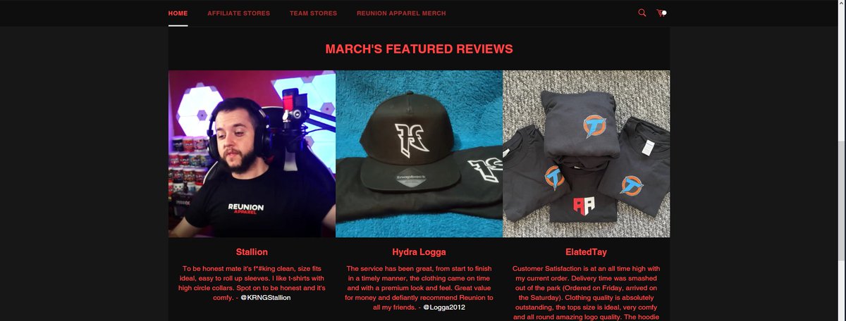 ReunionApparel's tweet image. Who likes our featured reviews!?

Featuring @KRNGStallion, @Logga2012, and @ElatedTay!

Drop your reviews to get featured next month!