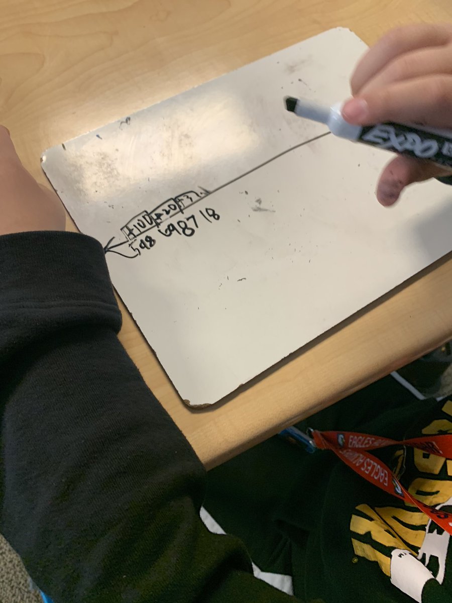 SandersScholars's tweet image. While adding within 1000, we are pairing number lines with length. Students are breaking apart and using number sense to solve.
One student, “This is like a bar model!” Which led to great discussions on why we don’t jump on a # Line.
#MathMindsets