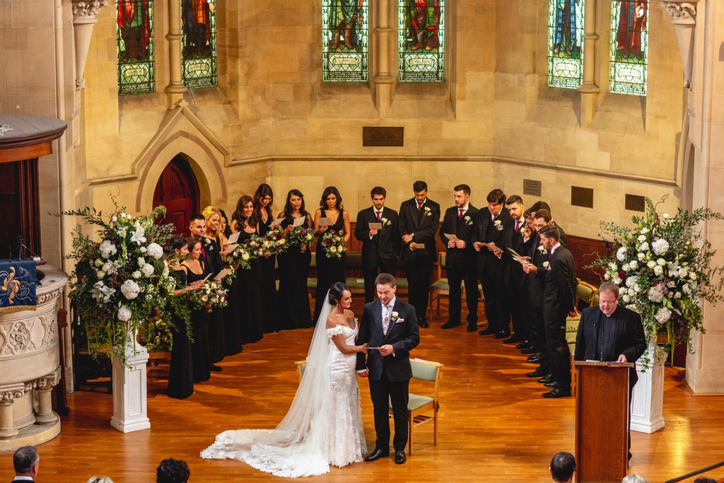 Throwing it back to D+N and their gorgeous Cambridge wedding.⁠
⁠
Image: @benminnaarphotography⁠
Florals: @clarejonesfloraldesign⁠