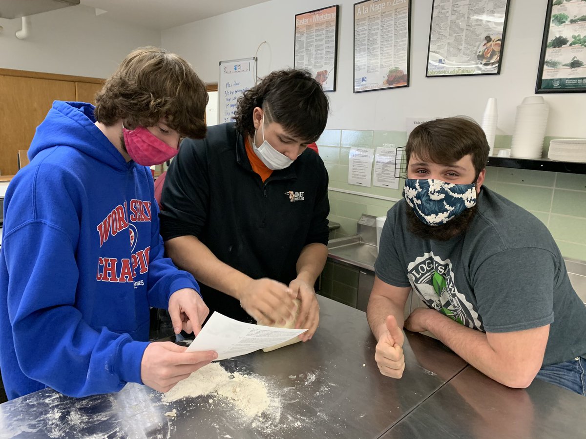 cchs_fcs's tweet photo. Last week we made sourdough starter, today we made sourdough English muffins 🤩 #CharlesCityExperience #ProStart https://t.co/Weuvz7ASWE