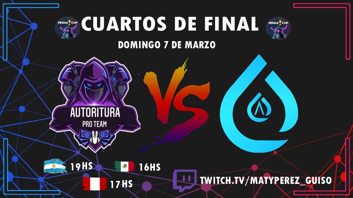 PekkacupC's tweet photo. ¡CUARTOS DE FINAL CONFIRMADOS!

✨VIERNES 5 DE MARZO✨
@hard_esportsgg VS @phantomscr_gg

✨SABADO 6 DE MARZO✨
CLASH PERÚ PRO VS @LatinEsports4 

✨DOMINGO 7 DE MARZO✨
@Autoritura VS @AquaGamiing_ 
@TeamTroll_ec VS @TahuantinsuyoE 

¡EN VIVO X TWITCH!
(LINK EN BIO) https://t.co/ZTYeFpEiT2