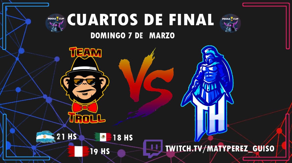 PekkacupC's tweet photo. ¡CUARTOS DE FINAL CONFIRMADOS!

✨VIERNES 5 DE MARZO✨
@hard_esportsgg VS @phantomscr_gg

✨SABADO 6 DE MARZO✨
CLASH PERÚ PRO VS @LatinEsports4 

✨DOMINGO 7 DE MARZO✨
@Autoritura VS @AquaGamiing_ 
@TeamTroll_ec VS @TahuantinsuyoE 

¡EN VIVO X TWITCH!
(LINK EN BIO) https://t.co/ZTYeFpEiT2