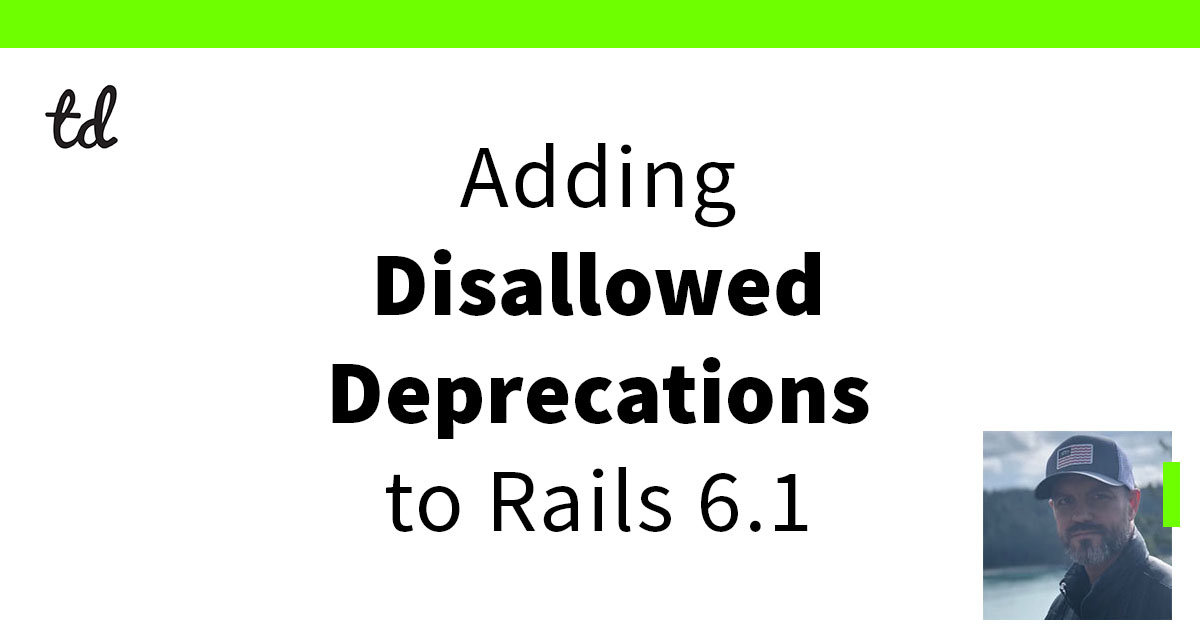 testdouble's tweet image. ICYMI: Cliff Pruitt broke down a project to add disallowed deprecations as part of a Rails 6.1 upgrade. We shared lots of good stuff from this with the Ruby community. blog.testdouble.com/posts/2020-12-… #rails #ruby #railsupgrade