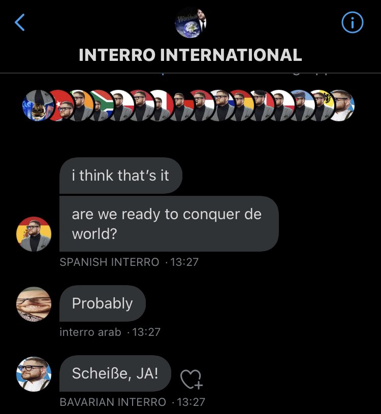 INTERRO's tweet image. Update: they made a group chat.