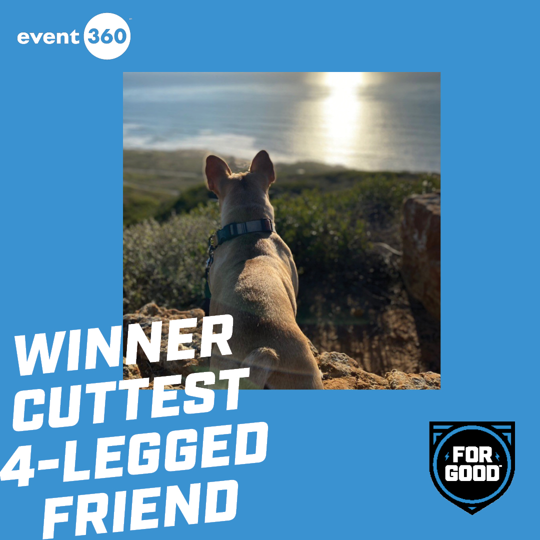 Event360's tweet photo. #P2PRunFORGOOD winner: Congratulations to Cutest Running 4-Legged Friend winner Kat G.-S. of @CrohnsColitisFn! #P2PForum21 https://t.co/vxJ9N3NSNs