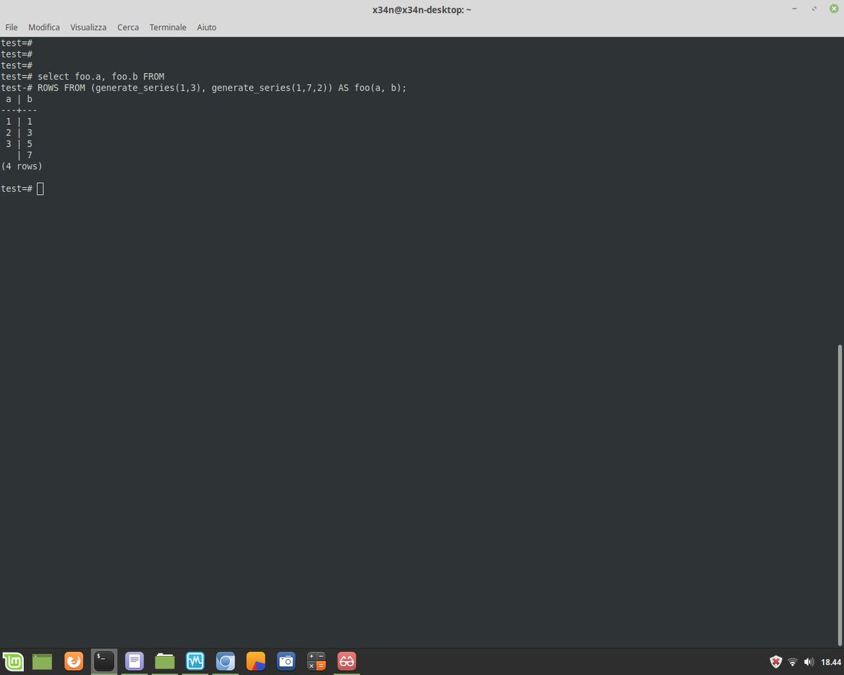 ivanonatalini68's tweet photo. Postgresql Administration.
An example how to generate table to runtime.
#postgresql #database #dba #sql #query #tables #runtime #generateseries #plsql #pgsql #backend #fullstack #cloud #aws https://t.co/vVJ4nHOZkK