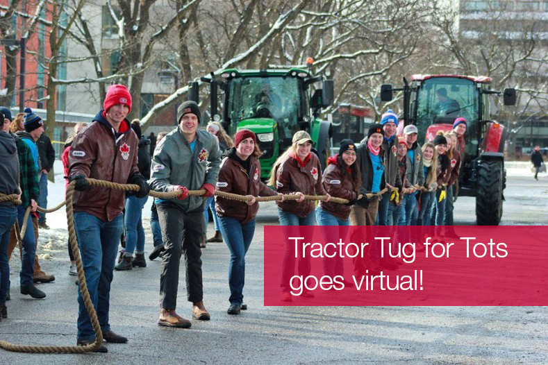 UofGuelphOAC's tweet image. The well-known student-run fundraiser, Tractor Tug for Tots, goes virtual!

From March 1-8 @OACTractorTug organizers are hosting a competition where donations help "crown" the most popular tractor brand and raise funds for The SEED. 

Learn more &amp;amp; donate: canadahelps.org/en/pages/tract…