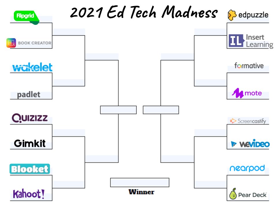 Welcome to Ed-Tech Madness 2021! Round 1 begins now! Each round, the winners will be 100% chosen by all of you. The voting polls can be found in the comment section. Simply vote for the tool you find the most valuable to you. May the best tool win!!!🏆🏆🏆

#edtech #edtechmadness