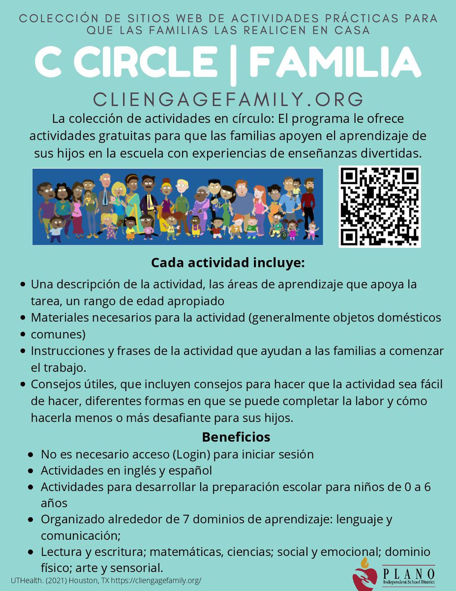 Plano ISD Department of Student, Family, and Community Services have shared these resources for Early Childhood families. We hope you take a look and see if it fits your needs. #wearepandaproud #PlanoISDProud #PISDPoweredbyLearning