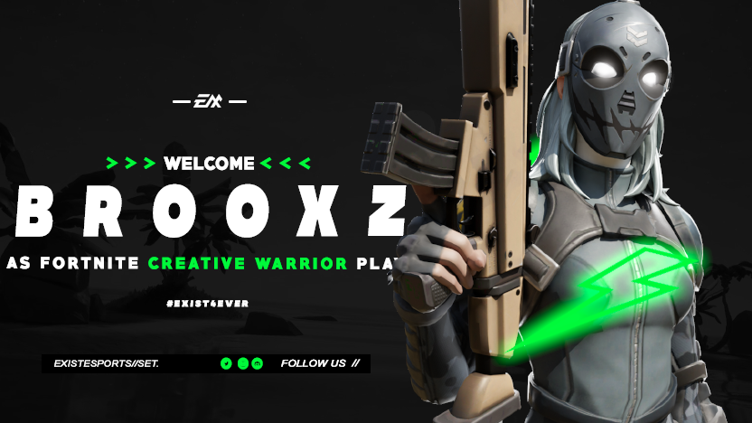 ExistAUT1's tweet photo. Welcome to our new Fortnite Creative Warrior player #ExistBrooxz https://t.co/jweXsTYeyq