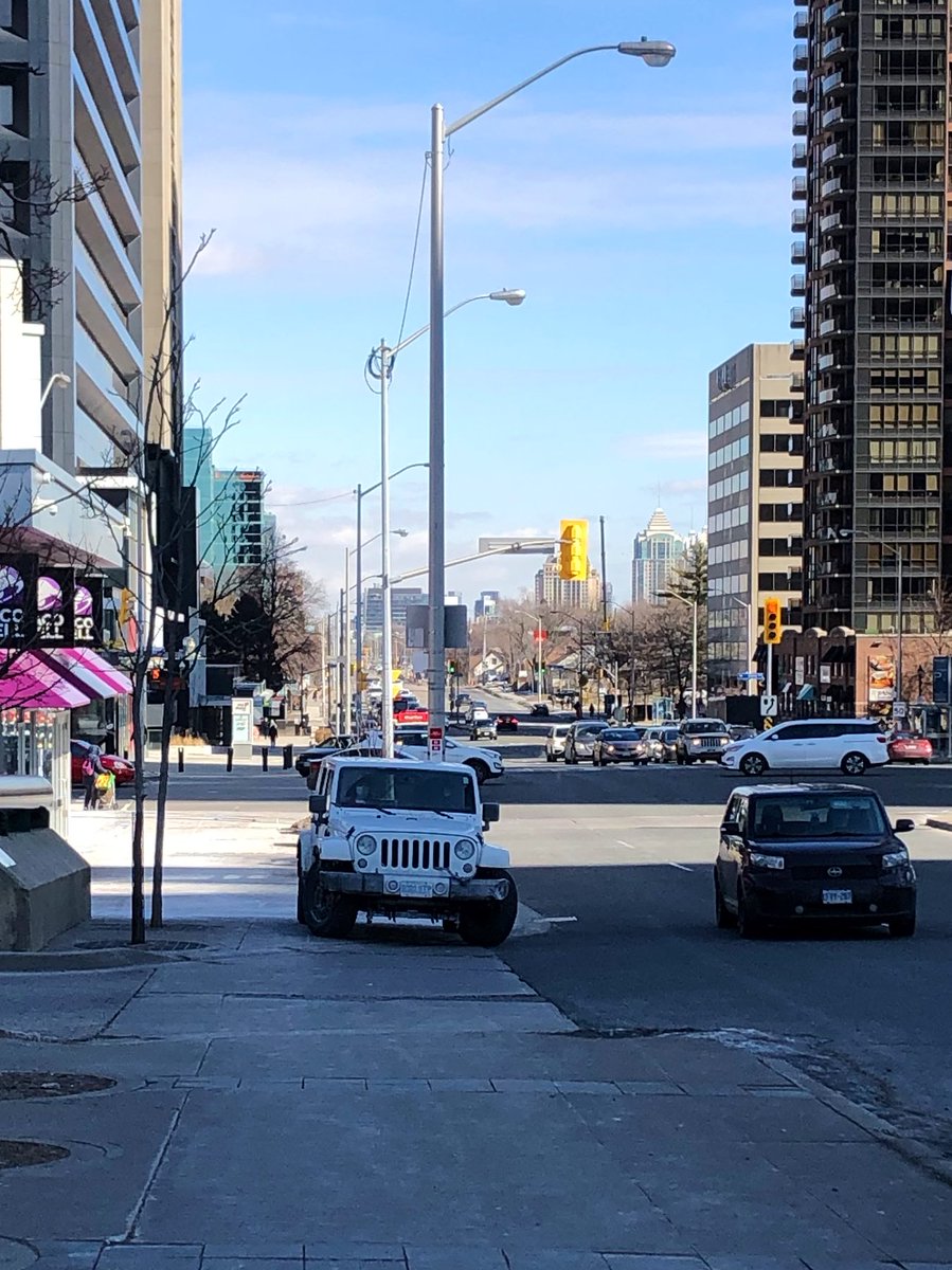 StoptionalTO's tweet photo. Literally watched as the driver stopped, parked on the sidewalk and left to go to @tacobell 🌮
#stoptionalTO #walkTO #zerovision #personalizedplates @blogTO #toostupid2park https://t.co/0Ifv2Zm9O7