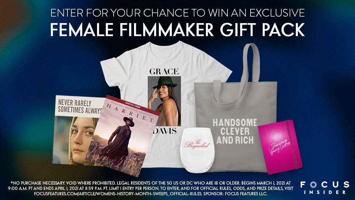 Celebrate #WomensHistoryMonth with us and snag this exclusive gift set featuring our female directed films including @PromisingFilm, @beguiledmovie, @emmamovie, @thehighnotefilm, and more ✨ Become a Focus Insider for a chance to win! Enter Now: bit.ly/WHMSweepTW