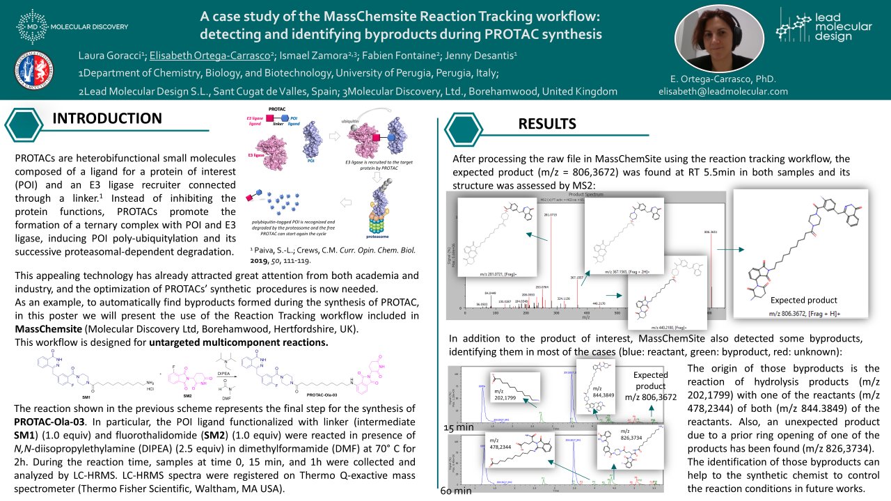 Elisabeth Ortega Here Is Our Rscposter Rscorg Rscanalytical Use Of Reaction Tracking Workflow Masschemsite Moldiscovery To Detect And Identify Protac Synthesis Byproducts By Lc Hrms Lgoracci01 Jenny Des Isma T