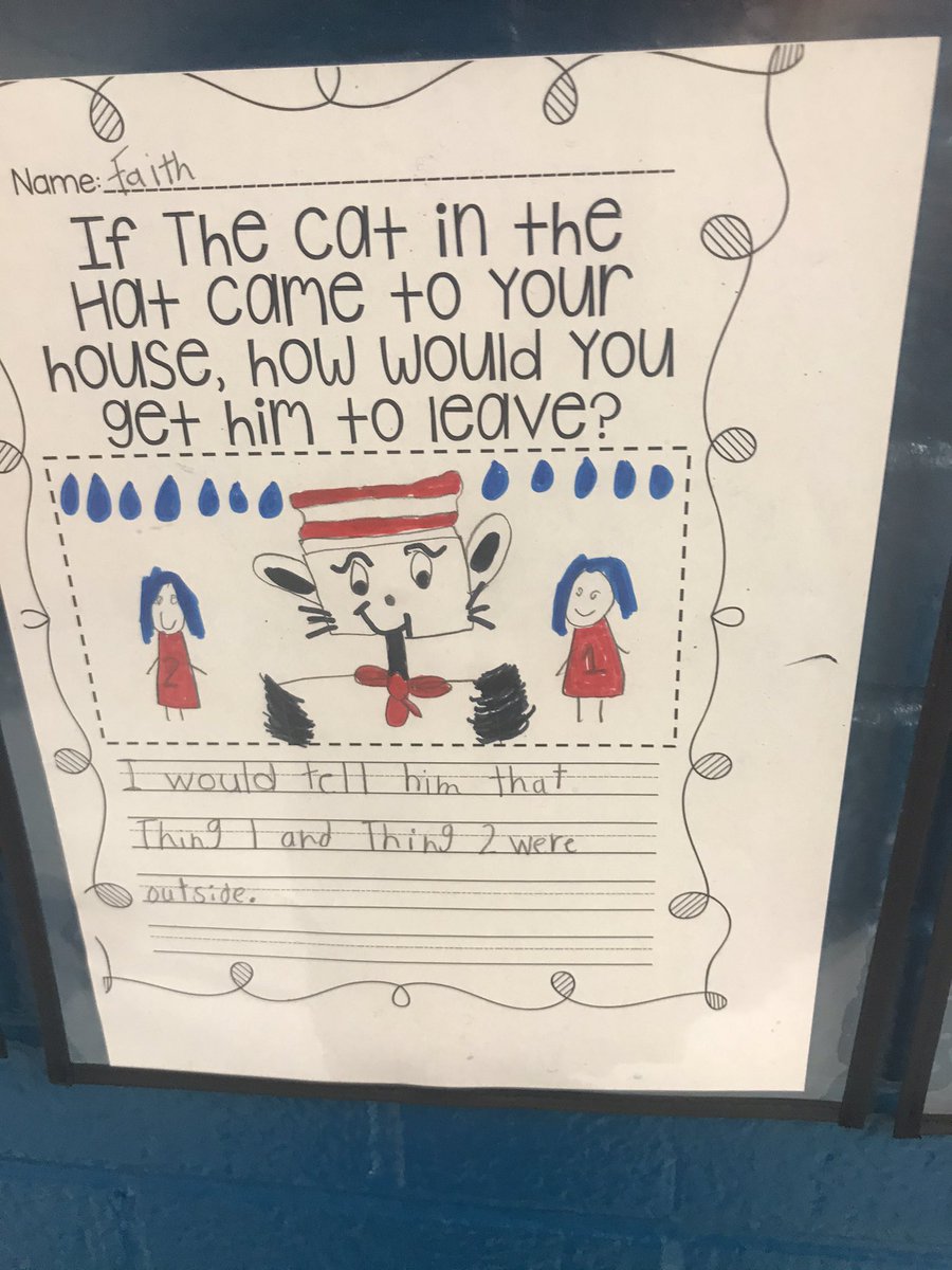 ZavalaElem's tweet photo. How would you get the Cat in the Hat to leave your house? @Tgalprin1  #FindingourFuture #zavalastarz https://t.co/kdttXA1vrl