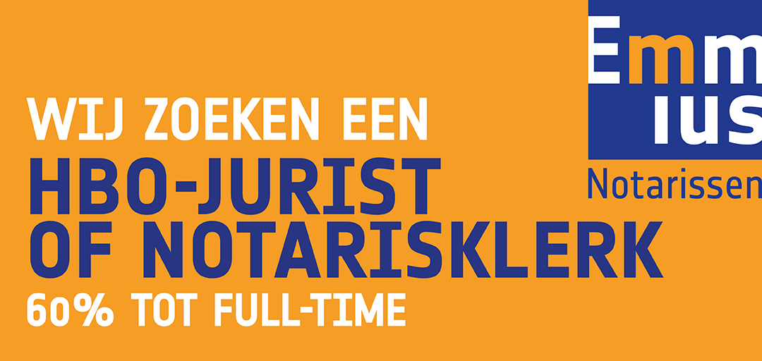 EmmiusNotaris's tweet photo. Voor onze vestiging in Appingedam zijn we op zoek naar een HBO-Jurist of Notarisklerk. Kijk voor de volledige vacature tekst op onze
website: https://t.co/xlOb0Fgav7 https://t.co/tRRxEi92tI