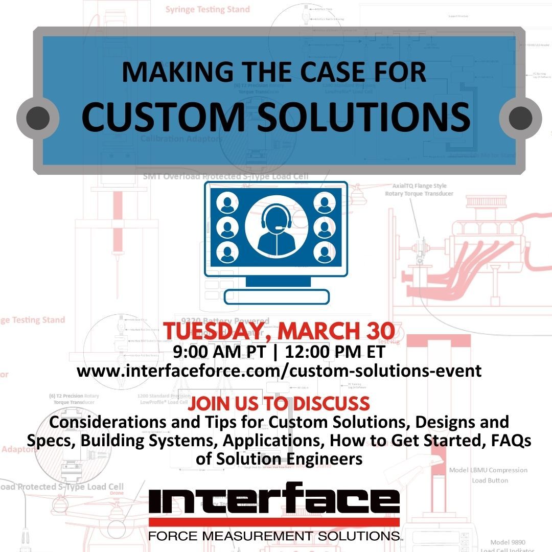 SensorSource's tweet image. Join for our next webinar on custom solutions.
March 30th at 12pm ET.
Register today: interfaceforce.com/custom-solutio…
@loadcells #torquesensors #forcemeasurement #customsensors #interfaceforce #torquemeasurement #engineeringtraining #engineering #webinar #engineers