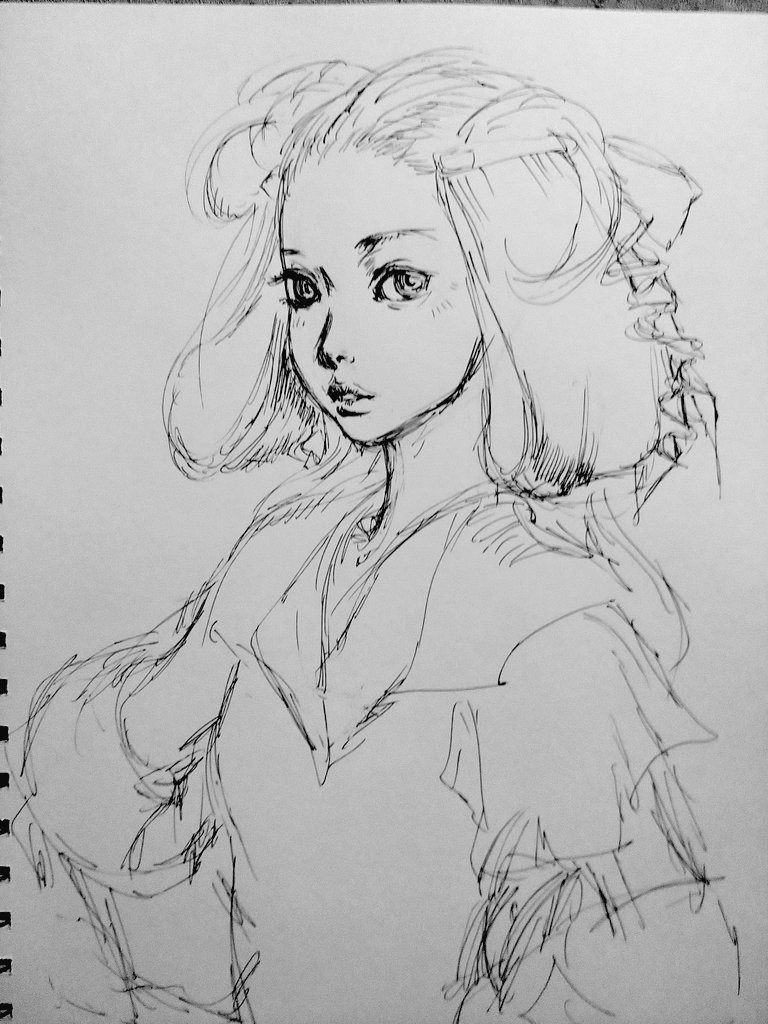 昨日描いたモノを書き直してます?

別の絵になってきてます‥。

寝ます? 