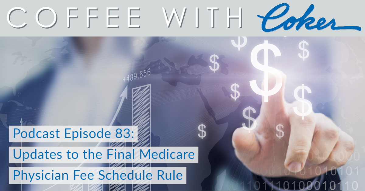 Do you know how the stimulus bill will affect the #physician fee schedule changes? <a href="/AlexKirkland_CG/">Alex Kirkland</a> &amp; <a href="/MarkReiboldt_CG/">Mark Reiboldt</a> provide answers on #CoffeeWithCoker. They discuss what #medical groups need to do.

Listen to the #podcast now: ow.ly/dfI450DMZX1