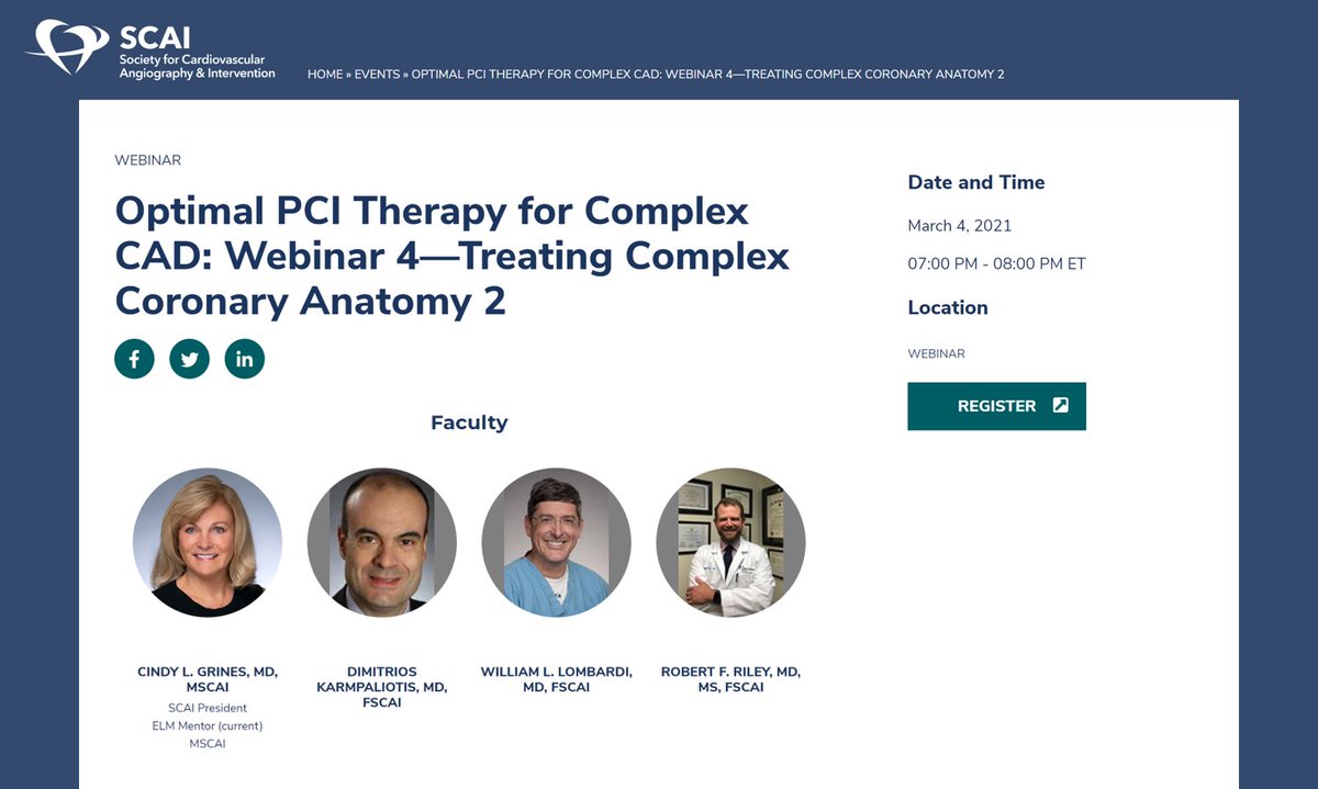 JJMT_CircRest's tweet photo. Curious about the new @SCAI #ComplexPCI guidelines and the role of #CoronaryIVL in calcified lesions? Join SCAI’s live webinar series where @perc_surgeon will share SCAI’s new recommendations.
Thursday at 7pm ET: https://t.co/LVrXt2NmY7

ISI https://t.co/bzsYN4pyHM #CardioTwitter https://t.co/YF1YxzvwrJ