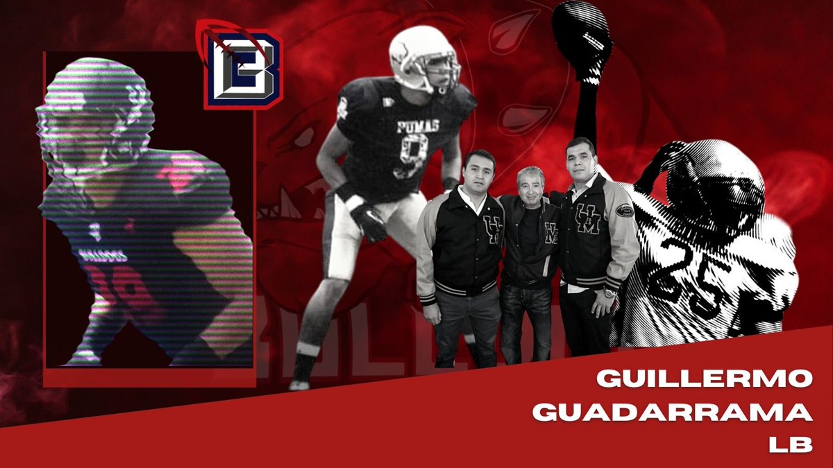 ¡Conoce a tus Bulldogs 🐶! 

Guillermo Guadarrama es jugador fundador de nuestros #BulldogsFAM y nos comparte que... 

🔴Arrancó a los 17 años en Pieles Rojas
⚫Logró una INT que regresó 97 yds
🔴Es seguidor de los <a href="/dallascowboys/">Dallas Cowboys</a> 
⚫Desearía que su padre viviera para verlo jugar