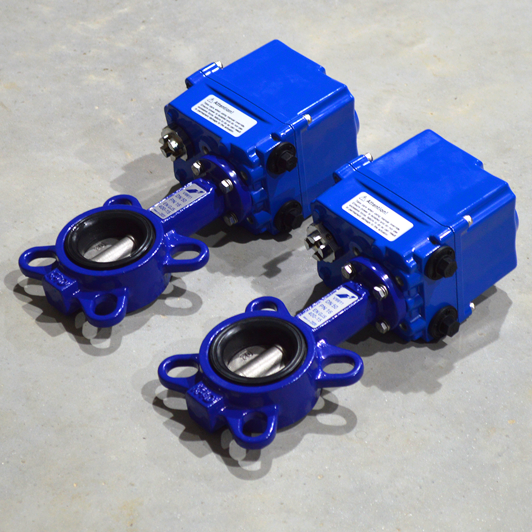 valvesonlineuk's tweet photo. 2” #waferpattern #butterflyvalves fitted with power open and power closed #electricactuators. Operated via a small control panel that sequences a series of washdown procedures. These #valves supply #water to #solenoids that spry tyres and dust on lorries leaving quarry’s. https://t.co/tdmsFvpvIP