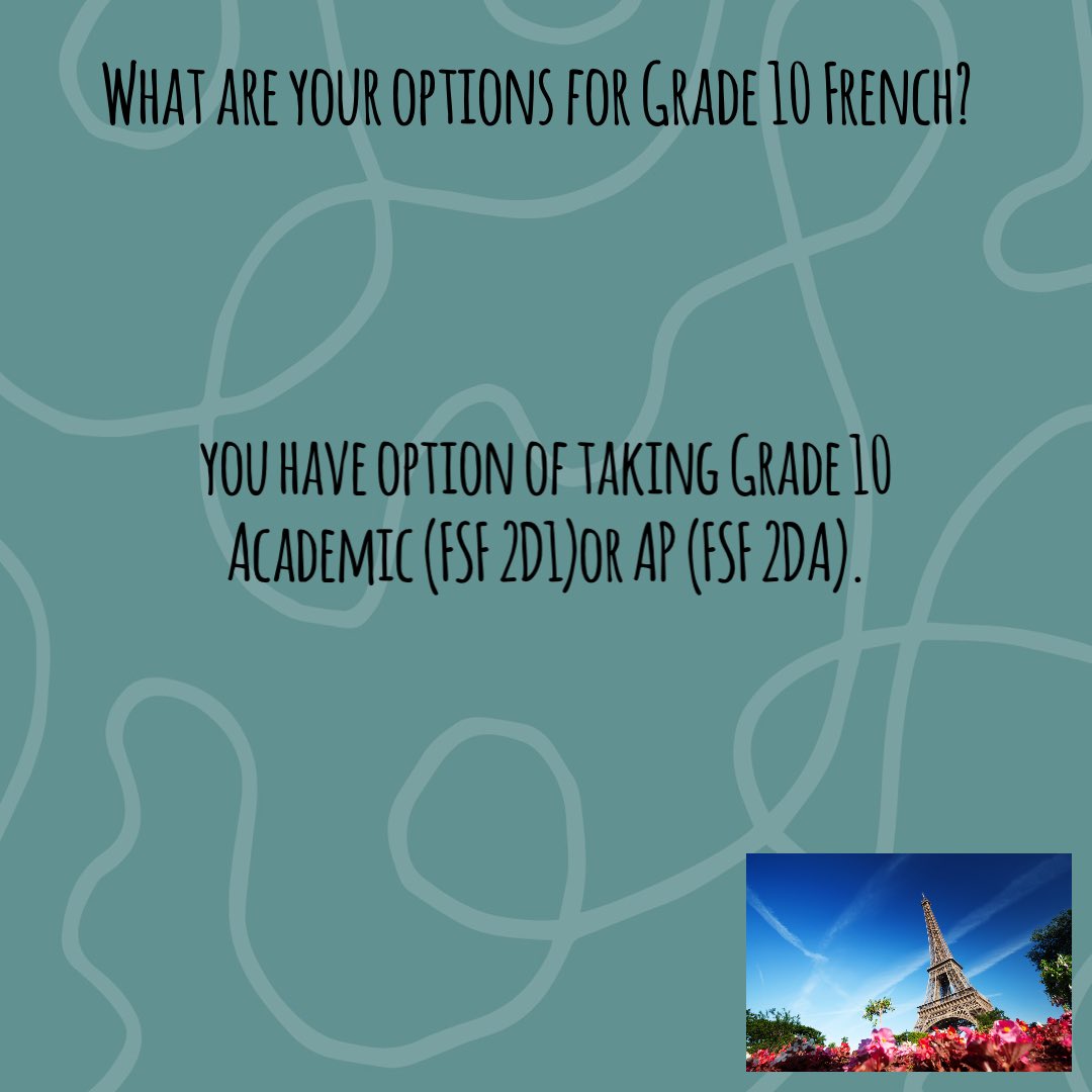 What about grade 10 French? Email us or DM on Instagram for more information! <a href="/AssumptionHCDSB/">Assumption</a> <a href="/ClarkMcdougall/">Principal Assumption CSS</a> <a href="/AssumptionAP/">Assumption AP</a> <a href="/crowellj17/">Julianna Crowell</a>