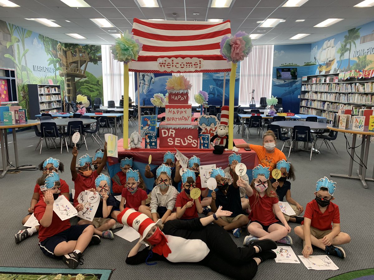 It’s a Seuss kind of day!  The fun continues at the Hub of the School! <a href="/AddisonGDavis/">Addison Davis</a> <a href="/ClarkElemTampa/">H. Clark Elementary</a> <a href="/HcpsTeach/">HCPSTeach</a> <a href="/hubofschool/">HCPS Library Media</a>