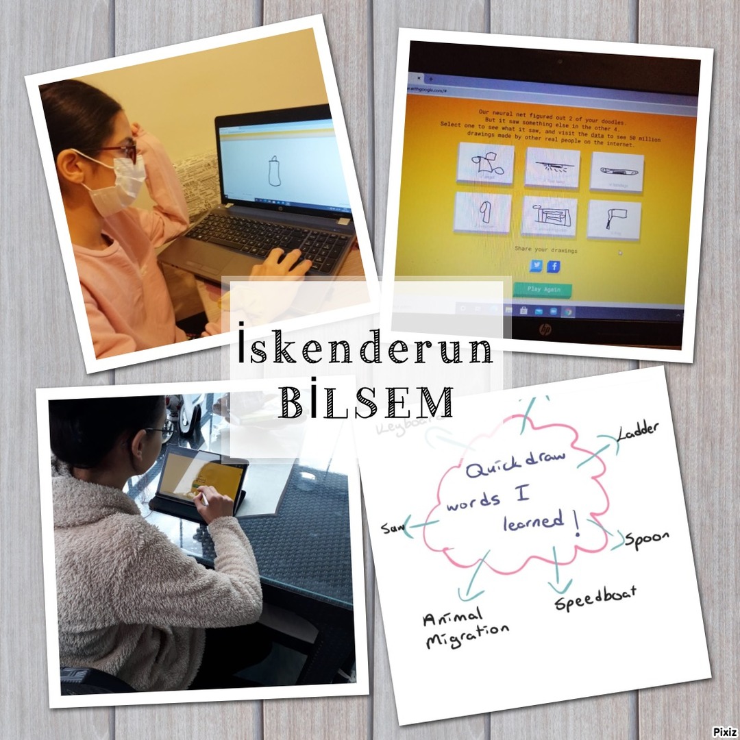 İskenderun BİLSEM 😍Newly learned vocabulary through QuickDraw #NewBees #ETwinning