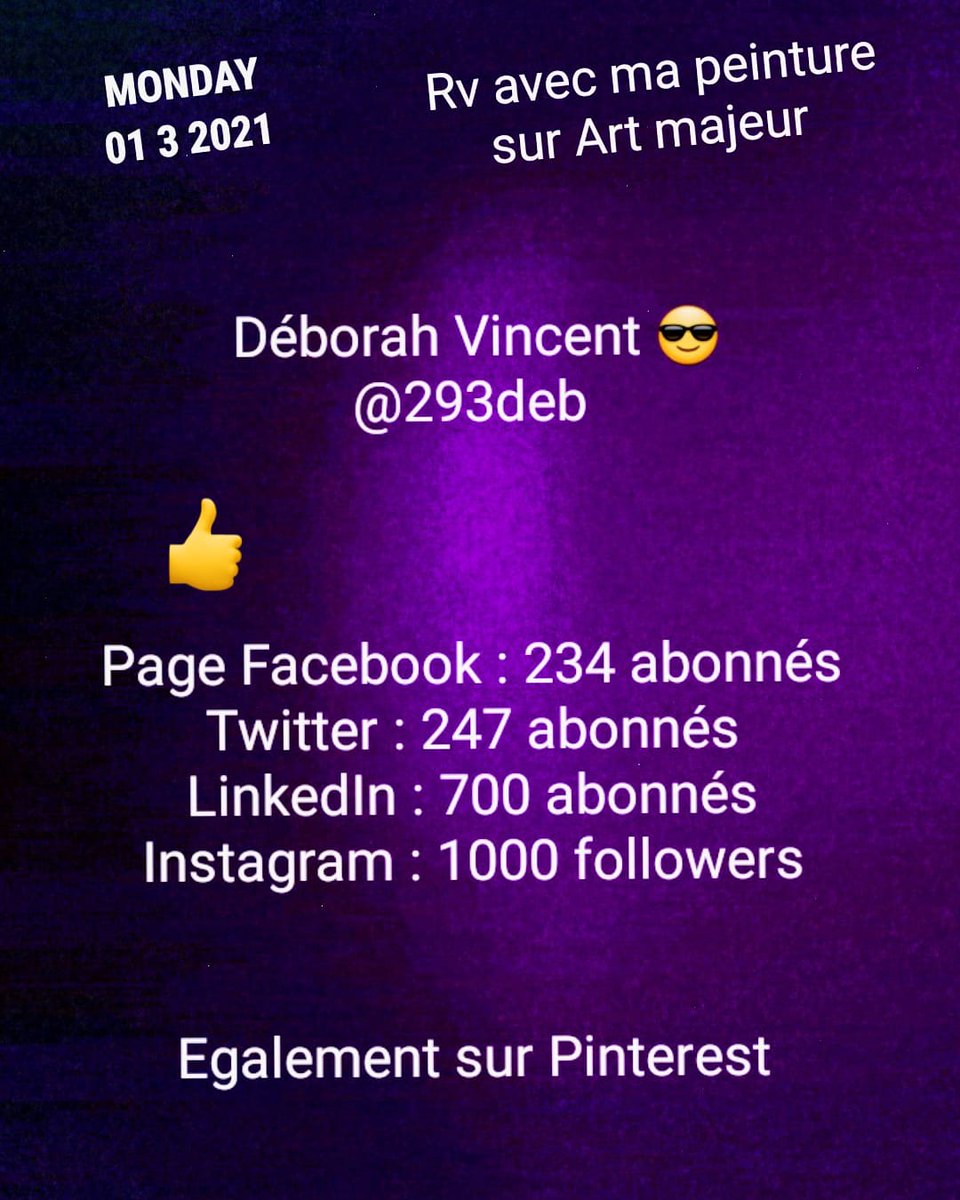 293Deb's tweet image. Bonjour à tous mes abonnés 🙂