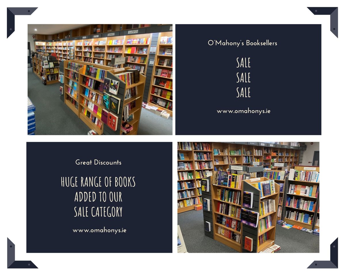 OMahonysBooks's tweet photo. Pop over to our website now to see the new titles added to our Sale Books category
#SaleBooks #SpecialOffer #Booksellers #WebOrders #BooksellersSince1902 #Limerick
https://t.co/cli310M4KU
with free postage on online orders over β¬20 https://t.co/quFf67WM2t