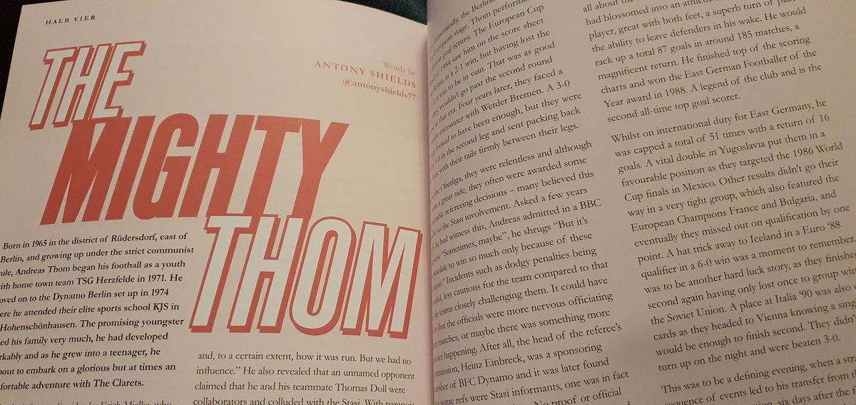 AntonyShields77's tweet photo. Issue 5 @halbvierUK 👌
Glad to have done a piece on Andreas Thom for the East German special edition 👍 https://t.co/WpbmqiMviL
